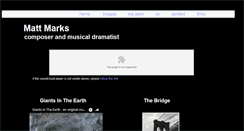 Desktop Screenshot of mattmarks.com